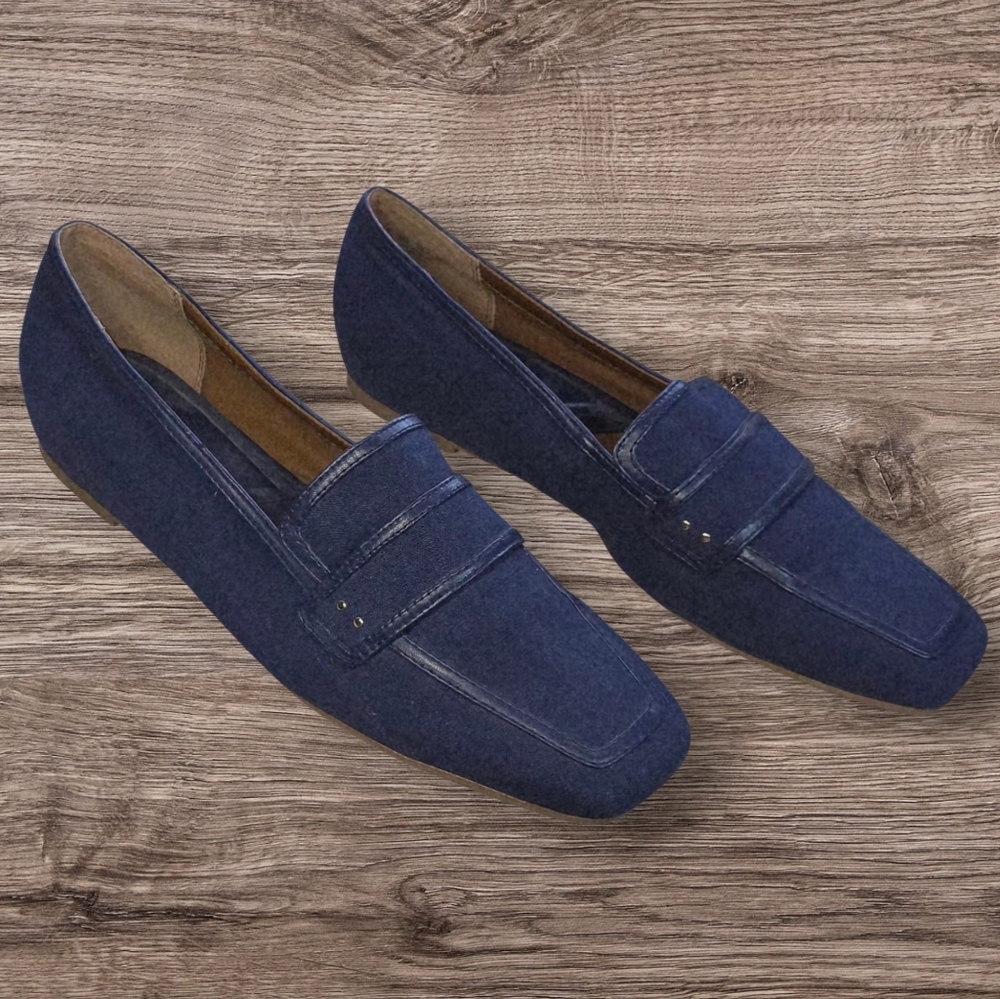 Franco Sarto Navy Loafers - Picture 2 of 9